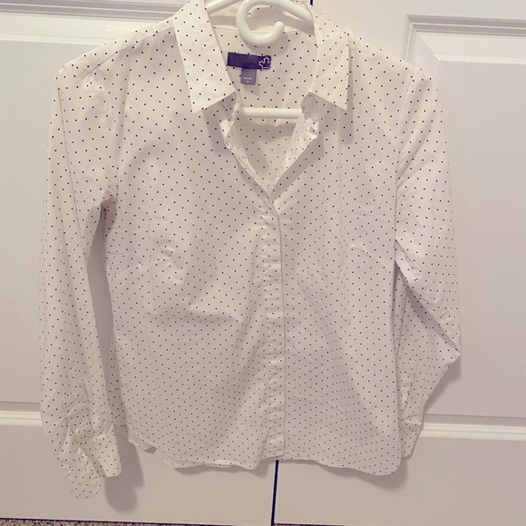 Polka dot white button down - Picture 1 of 3